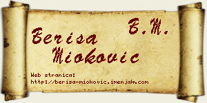 Beriša Mioković vizit kartica